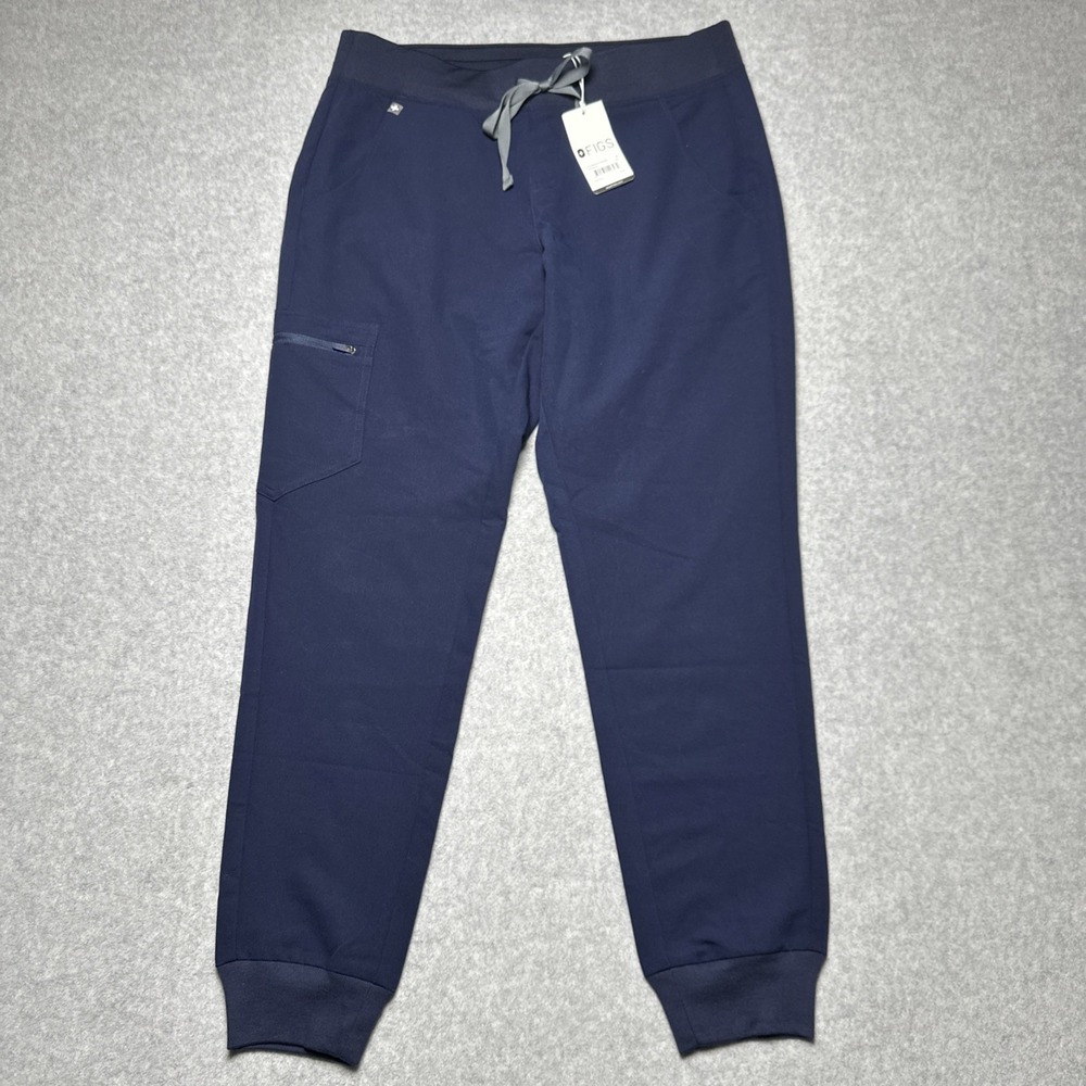 Figs Zamora 2.0 Jogger Scrub Pants Navy Blue Technical Collection Woman's Medium